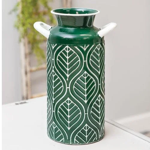 Bed skirts with a paisley print for an exotic feelLeaf Enamel Milk Can