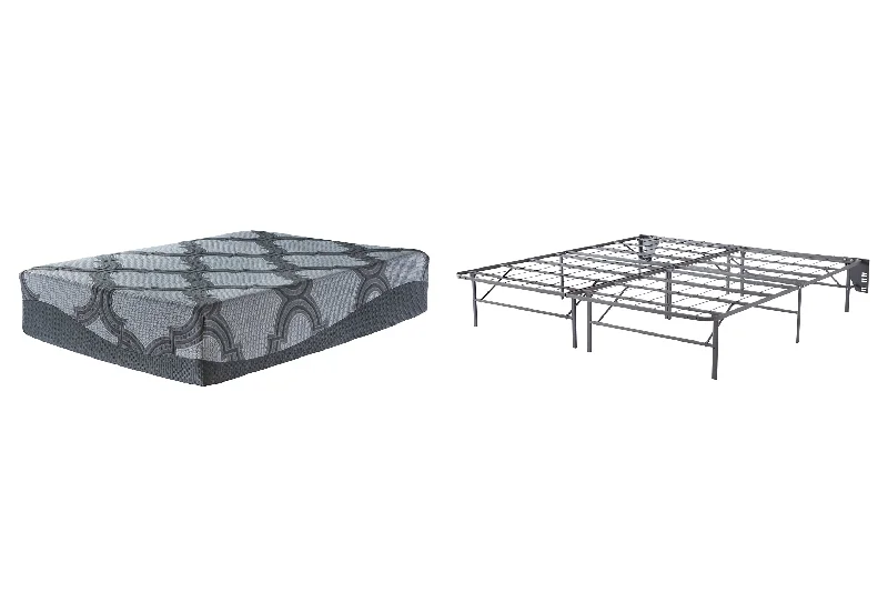 Innerspring mattresses with coil counts for support14 Inch Ashley Hybrid Mattress with Foundation
