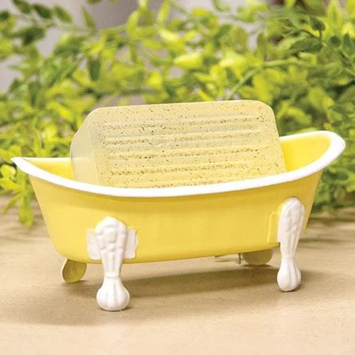 Bed skirts with a country - style patternYellow Iron Bathtub Soap Dish