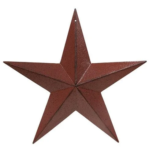 Bed skirts with a modern art - inspired printBurgundy Metal Barn Star 12"