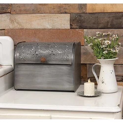 Bed skirts in bold colors for a statement - making lookAntiqued Tin Bread Box