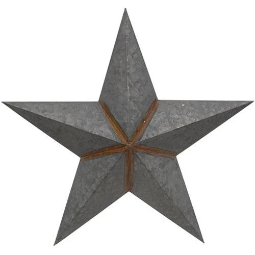 Bed skirts with a scalloped hem for a charming detailRusty Galvanized Barn Star 18"