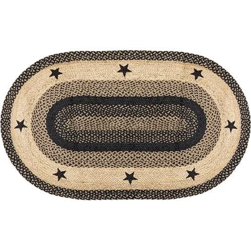Bed skirts with a tie - back design for adjustabilityBraided Black Star Jute Rug 27x48 Bed skirts with a tie - back design for adjustabilityBraided Black Star Jute Rug 27x48
