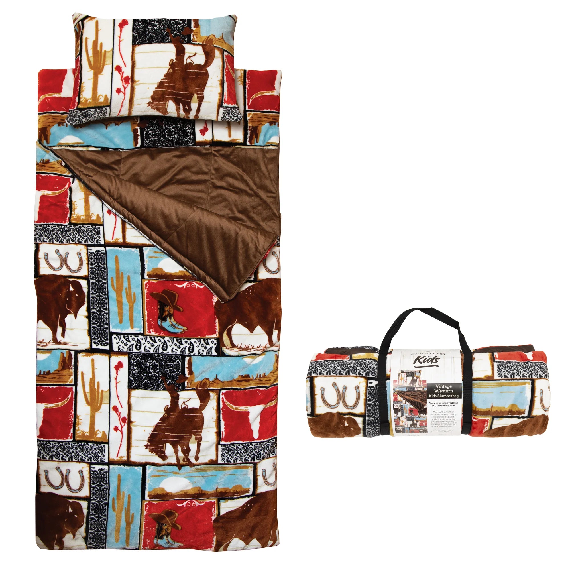 Microfiber blankets that are durable and easy to care forKids Western Slumber Bag