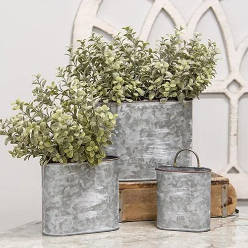 Bed skirts with a high - quality elastic waistband3/Set Galvanized Oval Wall Planters Bed skirts with a high - quality elastic waistband3/Set Galvanized Oval Wall Planters