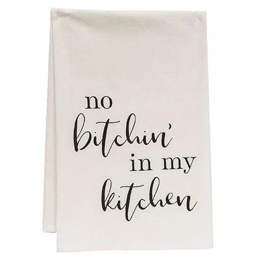 Linen bed skirts for a natural and rustic feelNo Bitchin' In My Kitchen Dish Towel
