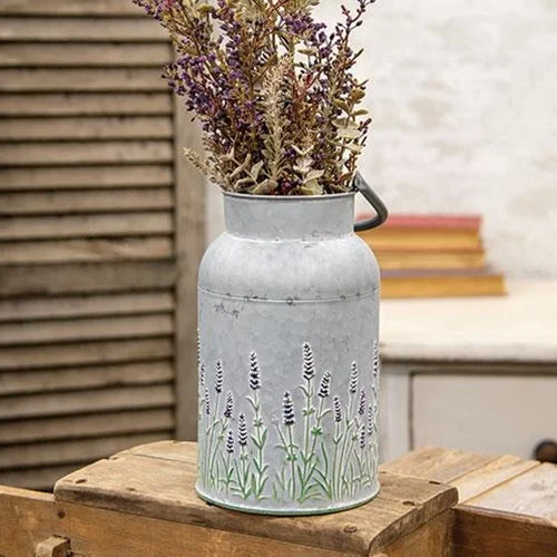 Bed skirts with a herringbone pattern for a sophisticated lookLavender Embossed Milk Can
