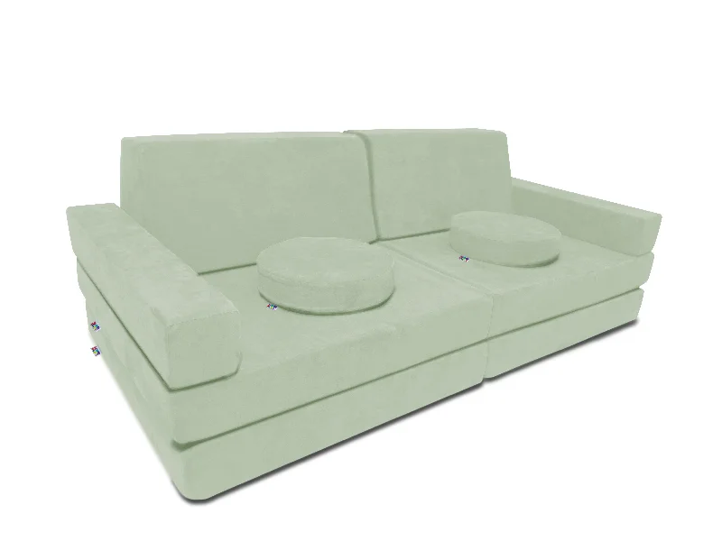 Organic cotton mattresses for a chemical - free sleep surface10 Piece Soft Modular Microsuede Foam Kids Play Couch