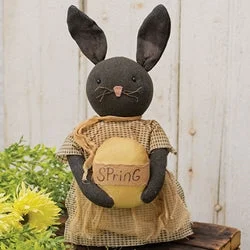Bed skirts with a multi - colored patternSpring Egg Bunny Doll