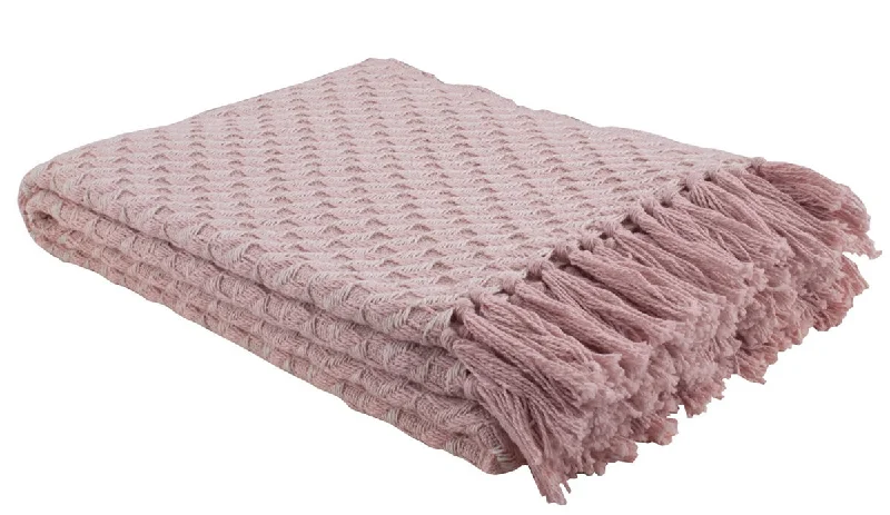 Alpaca wool blankets for a hypoallergenic and warm optionBlush Twill Weave Throw
