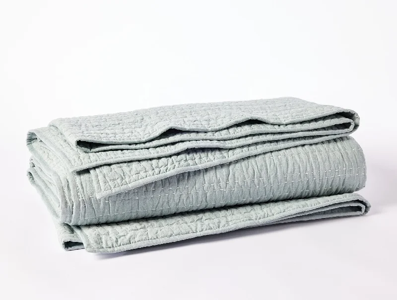 Feather Pillows for a Luxurious SleepChannel Handstitched Organic Quilt - Renewed