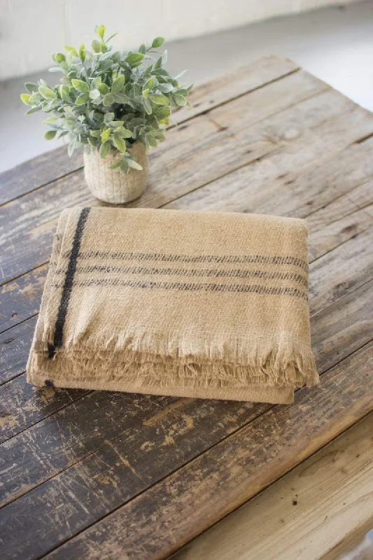 Microfiber blankets that are durable and easy to care forKalalou NRV1304 Wool Blanket, Khaki
