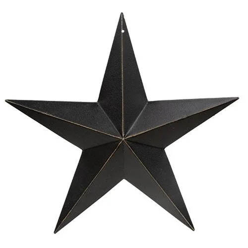 Bed skirts with a tie - back design for adjustabilityAntique Black Barn Star 12"