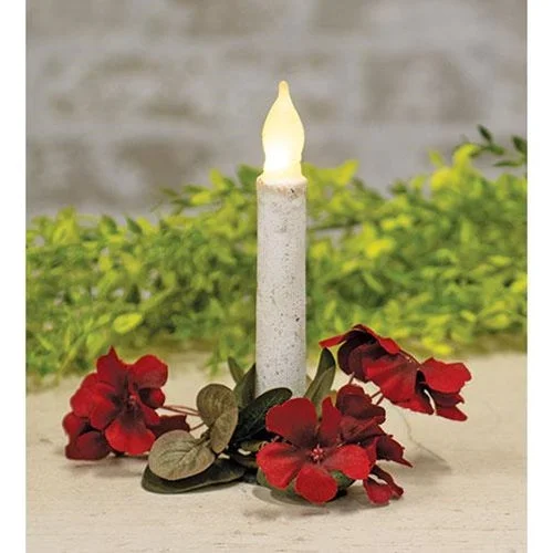 Bed skirts with a modern art - inspired printRed Flower & Eucalyptus Mini Candle Ring