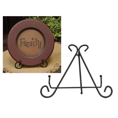 Bed skirts with a modern art - inspired printIron Easel 5"