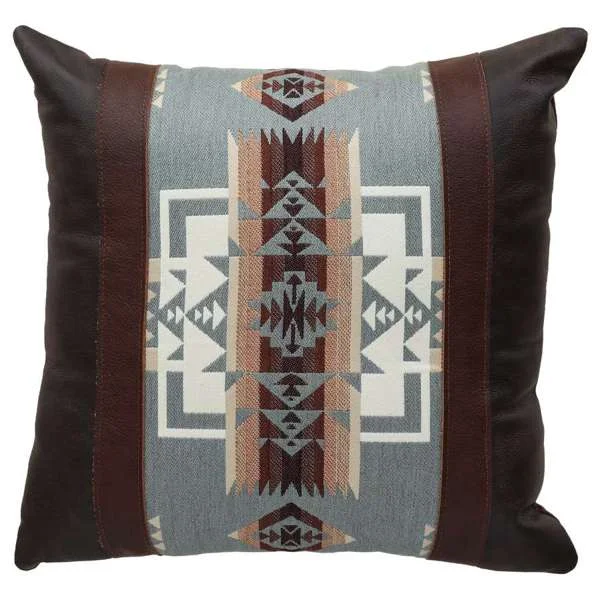 Microfiber blankets that are durable and easy to care forChief Joseph Fabric and Leather Throw Pillow