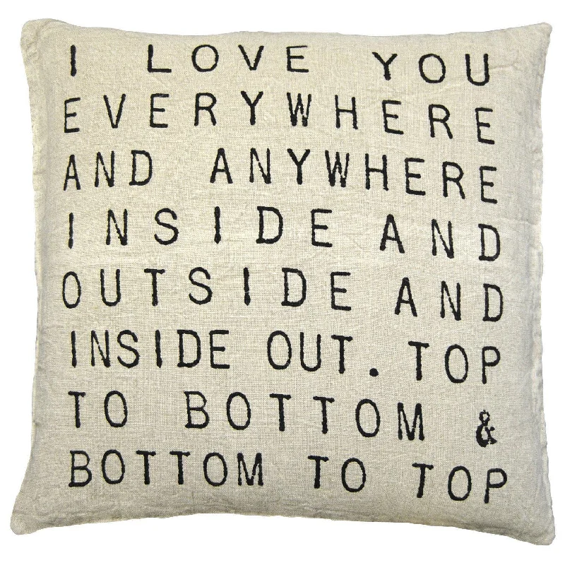Square Pillows for Modern Home DecorSugarboo Designs I Love You Everywhere Pillow