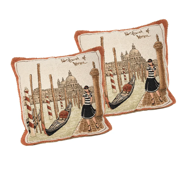 Cooling Pillows for Hot SleepersDaDa Bedding Set of 2-Pieces Postcard of Venice Tapestry Throw Pillow Covers w/ Inserts - 18" x 18" Cooling Pillows for Hot SleepersDaDa Bedding Set of 2-Pieces Postcard of Venice Tapestry Throw Pillow Covers w/ Inserts - 18" x 18"
