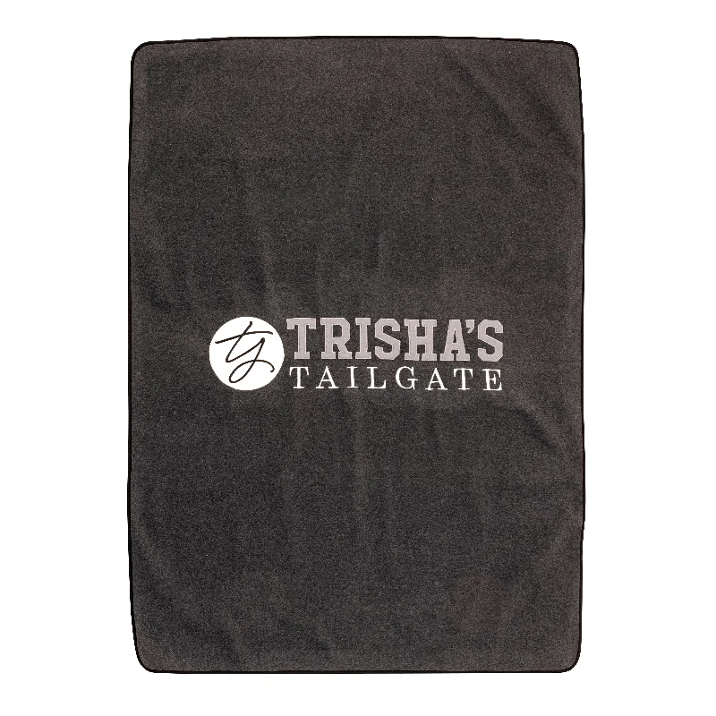 Fleece blankets for a cozy and plush textureImax Worldwide Home TY Tailgate Charcoal Gray Embroidered Sweatshirt Blanket