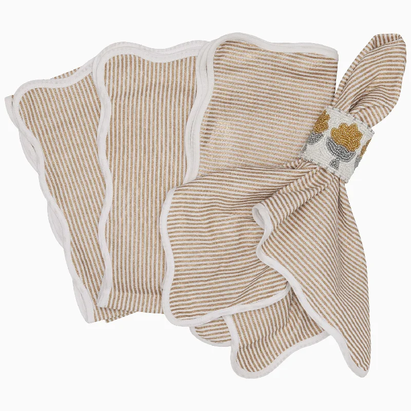 Travel Pillows for Long JourneysNandi Gold Napkins (Set of 4)