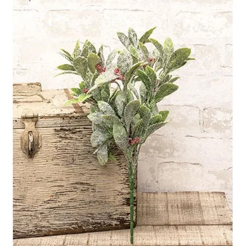 Bed skirts with a shabby - chic styleFlocked Sparkle Mistletoe Bush