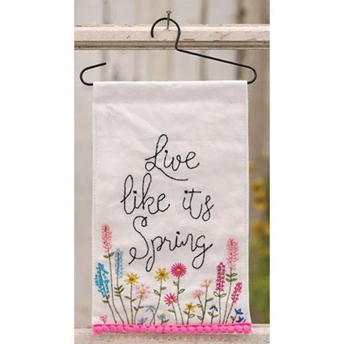 Polyester bed skirts for easy care and durabilityLive Like It's Spring Mini Fabric Hanging Polyester bed skirts for easy care and durabilityLive Like It's Spring Mini Fabric Hanging