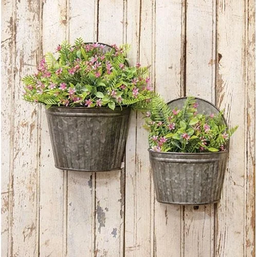 Bed skirts with a mermaid - themed print2/set Rusty Ribbed Wall Buckets