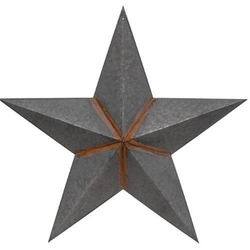 Bed skirts with a high - quality elastic waistbandRusty Galvanized Barn Star 24"