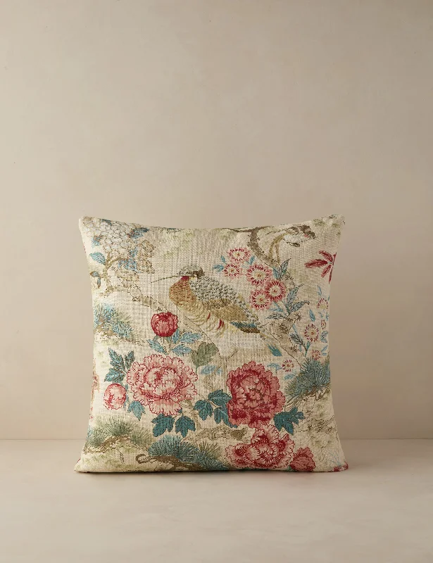Travel Pillows for Long JourneysShenyang Print Linen Pillow by Scalamandre