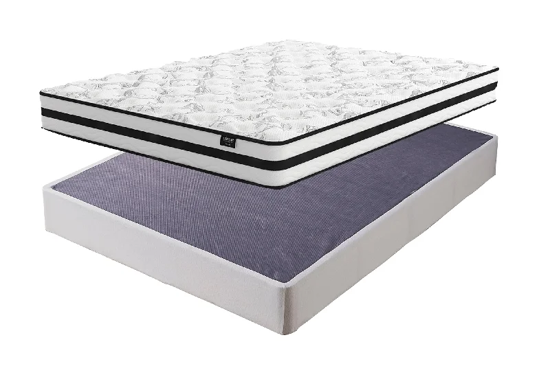 Gel - infused memory foam mattresses for cooler sleep8 Inch Chime Innerspring Mattress with Foundation