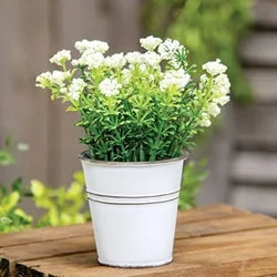 Bed skirts with a metallic thread for a touch of glamourWhite Astilbe Flowers in White Metal Garden Bucket Bed skirts with a metallic thread for a touch of glamourWhite Astilbe Flowers in White Metal Garden Bucket