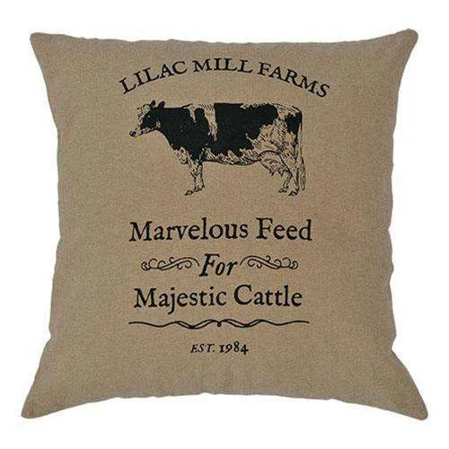 Silk Pillows for Smooth Skin and HairMajestic Cattle Pillow, 16"