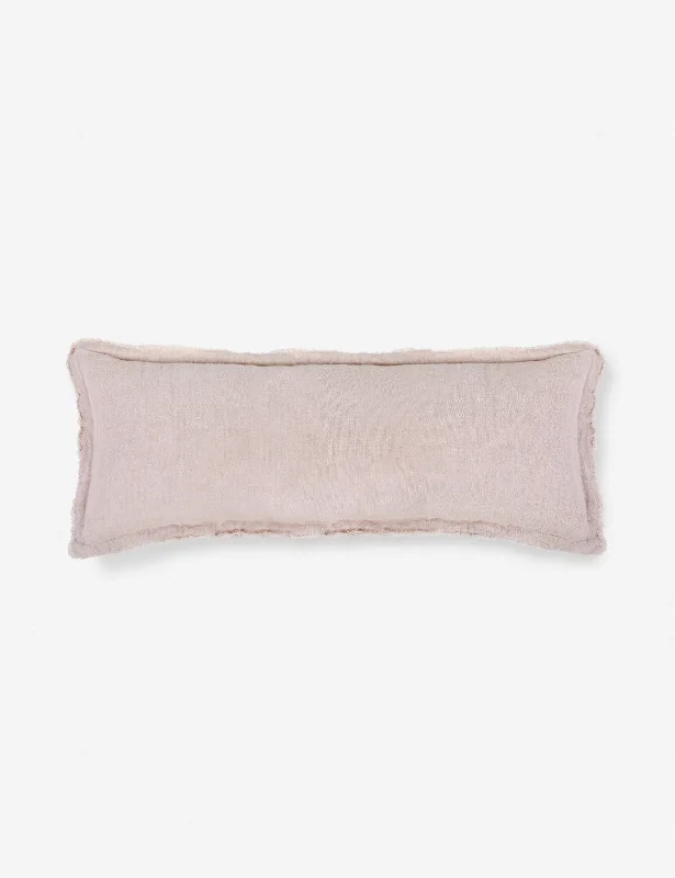 Down Alternative Pillows for Ethical ChoicesLaurel Stonewashed Linen Lumbar Pillow by Pom Pom at Home