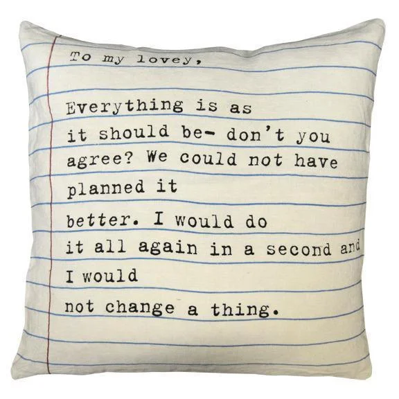 Cooling Pillows for Hot SleepersSugarboo Designs To My Lovey Letter Pillow