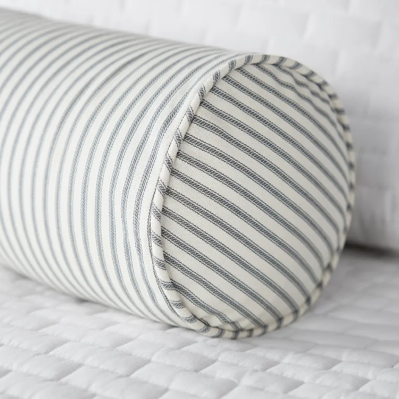 Lumbar Support Pillows for Car SeatsGray Ticking Stripe Bolster Pillow