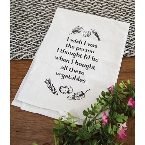 Bed skirts with a shabby - chic styleWhen I Bought These Vegetables Dish Towel