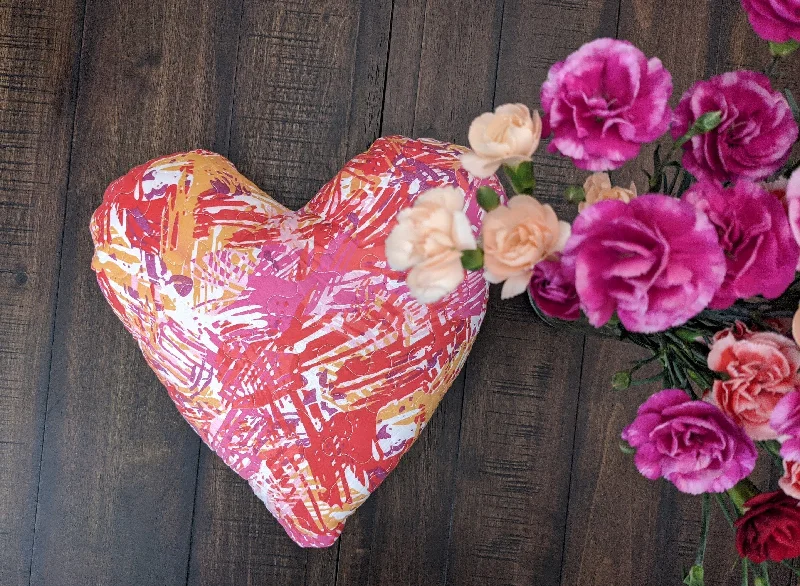 Pregnancy Pillows for Expectant MothersDaDa Bedding Hand-Made Sewn Marble Painted Heart Shaped Reversible Colorful Throw Pillow - 16” x 14” Pregnancy Pillows for Expectant MothersDaDa Bedding Hand-Made Sewn Marble Painted Heart Shaped Reversible Colorful Throw Pillow - 16” x 14”