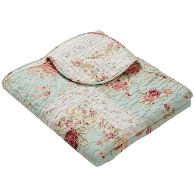 Queen - size blankets for standard - sized bedsGreenland Home Fashions Antique Rose GL-2210ATHR Throw Accessory, 50x60Inch
