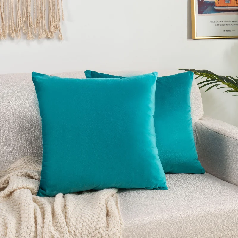 Memory Foam Pillows for Neck SupportElegant Comfort 2 Piece Velvet Cushion Cover Solid - Pillow Covers Memory Foam Pillows for Neck SupportElegant Comfort 2 Piece Velvet Cushion Cover Solid - Pillow Covers