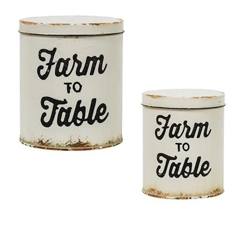 Bed skirts with a shabby - chic style2/Set Farm to Table Canisters