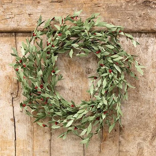 King - size bed skirts in solid colorsRed Pip & Foamy Herb Wreath