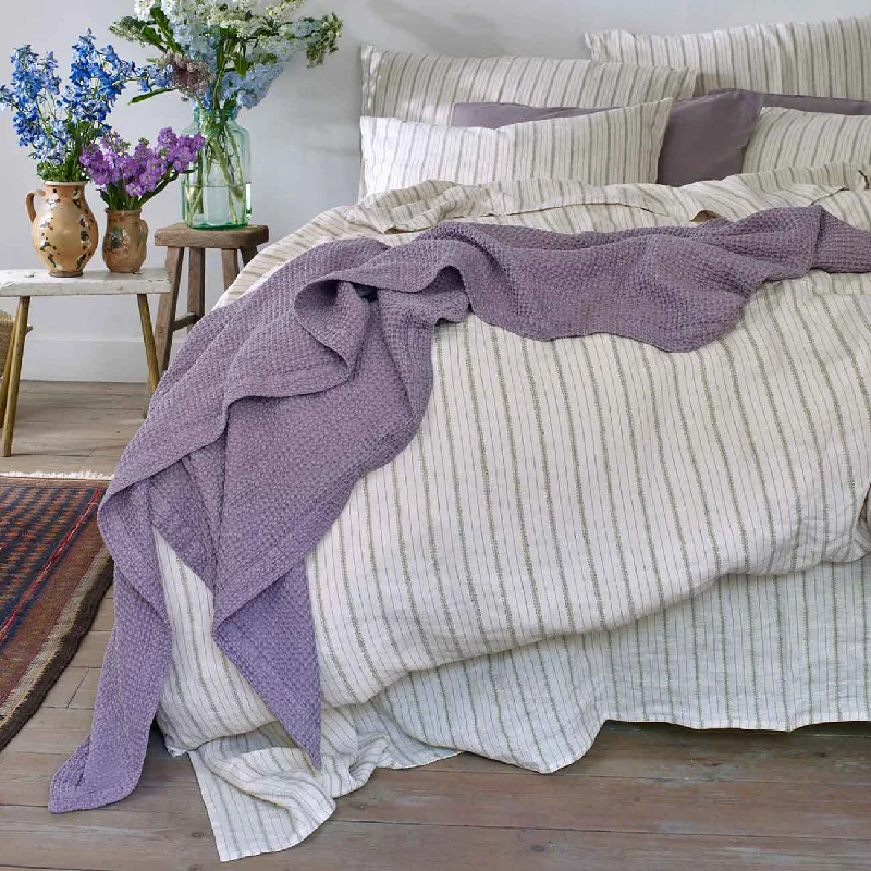 King - size blankets to cover large beds comfortablyElderberry Waffle Cotton Throw