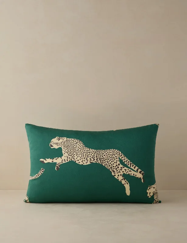 Cotton Pillows for Natural ComfortLeaping Cheetah Pillow by Scalamandre