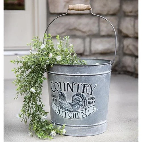 Bed skirts with a metallic thread for a touch of glamourCountry Kitchen Galvanized Metal Bucket Bed skirts with a metallic thread for a touch of glamourCountry Kitchen Galvanized Metal Bucket