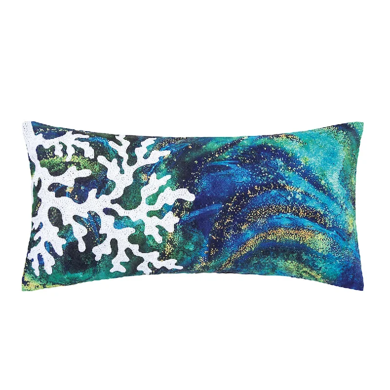 Soft and Fluffy Pillows for Bedroom ComfortAqua Coral Pillow