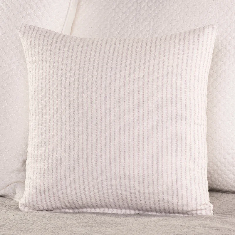 Square Pillows for Modern Home DecorLavender and White Ticking Stripe Throw Pillow Cover 8 Sizes Made in USA Square Pillows for Modern Home DecorLavender and White Ticking Stripe Throw Pillow Cover 8 Sizes Made in USA
