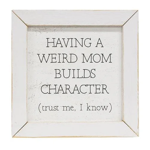 Bed skirts with a modern minimalist designWeird Mom Framed Print