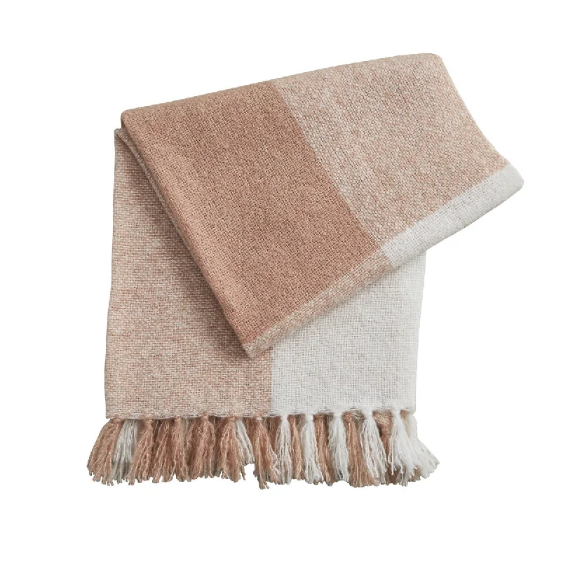 Rayon from bamboo blankets for a silky and breathable feelKinsey Throw Blush