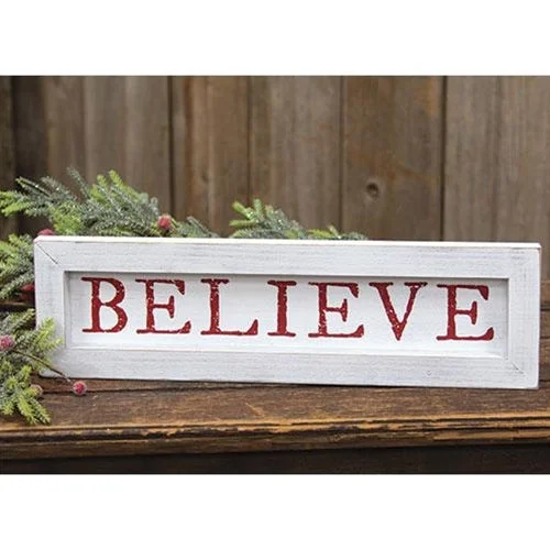 Bed skirts with a plaid pattern for a traditional styleBelieve Farmhouse Sign