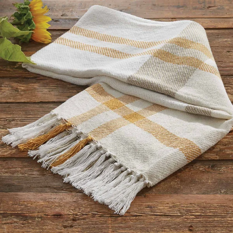 Microfiber blankets that are durable and easy to care forSunflower Plaid Throw